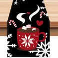 thumbnail image 2 of Deals Qaailabf 2025 Christmas Snowflake Table Flag White Coffee Cup Printed Tablecloth Holiday Table Decoration Tablecloth Tea Flag, 2 of 5