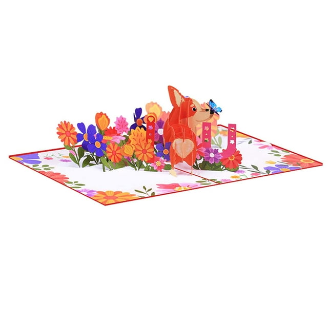 Tarjeta del día de la madre, tarjeta para ella, tarjeta de flores románticas, tarjeta de felicitación 3D para celebración,
