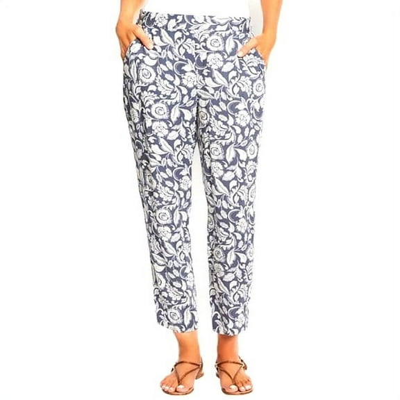 Jessica Simpson Ladiesâ€™ Printed Pull-on Pant (Batik Flora, X-Small)