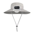 thumbnail image 1 of Sombrero de protección solar para niños con ventilador solar, recargable, transpirable, multiusos, ancho Gris claro, 1 of 9