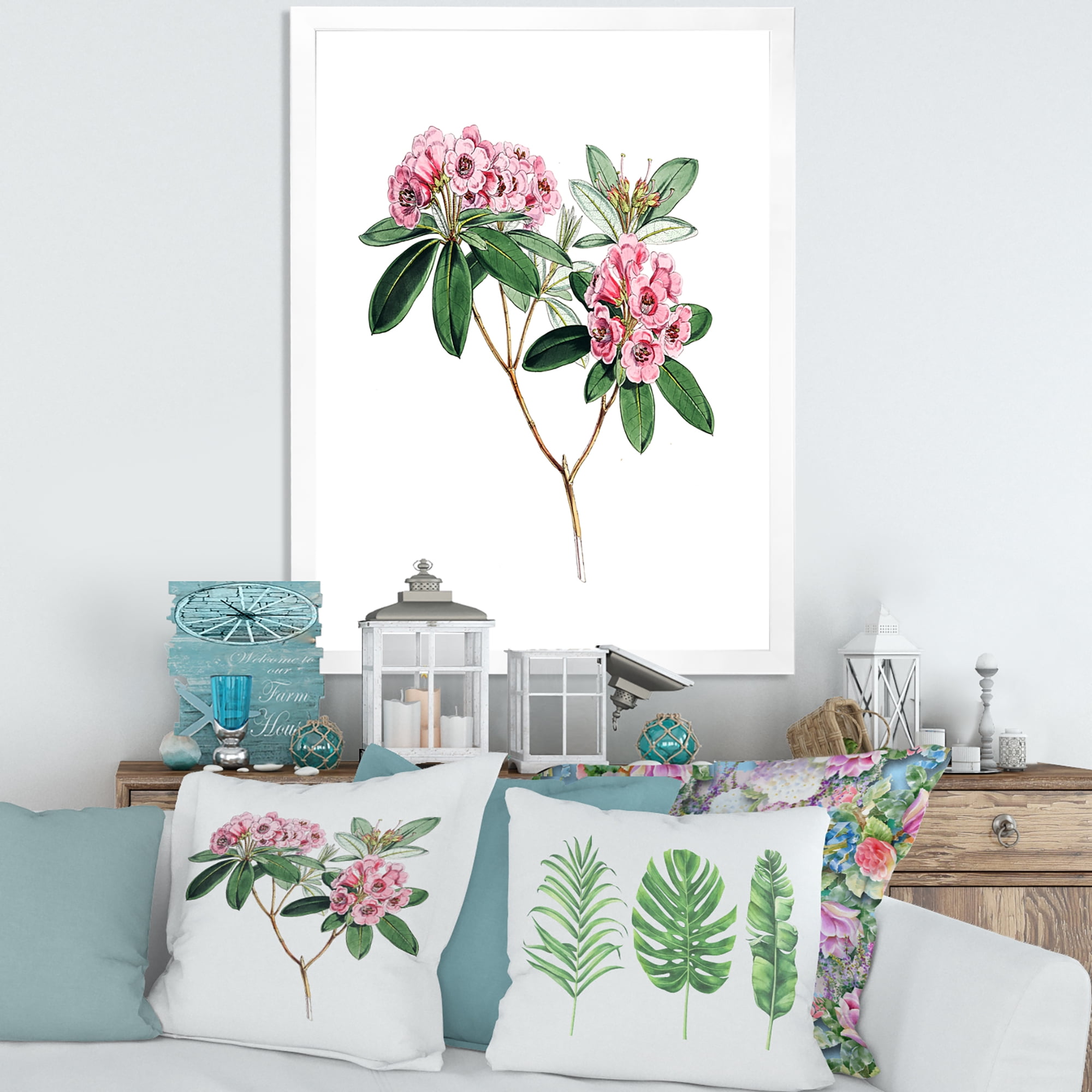 Designart 'Ancient American Flora II' Traditional Framed Art Print