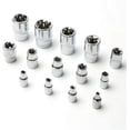 thumbnail image 5 of Dados de estrella, 14 dados de estrella Torx hembra E-Torx, juego de dados Torx en forma de estrella de acero Cr-V, 3 especificaciones 1/4", 3/8", 1/2", con caja conveniente, 5 of 5