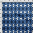thumbnail image 3 of oneOone Silk Tabby Blue Fabric Argyle Check Craft Projects Decor Fabric Printed By The Yard 42 Inches Wide, 3 of 4