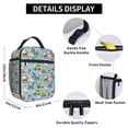 thumbnail image 4 of Little Cute Planets Insulated Lunch Bag Lunchbox For Women Men, Portable Leakproof Cute Tote Cooler Meal Bag, Reusable Lunch Container For Work/Office/Picnic/Travel, 4 of 6