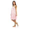 thumbnail image 2 of Casual Nights Women's Flowral Lace Tricot Sleeveless Nightgown, 2 of 3