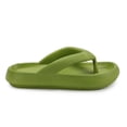 thumbnail image 3 of Luxtrada Flip Flops Summer Casual Thong Slippers Outdoor Beach Sandals EVA Flat Platform Comfy Shoes Women Couple Thick Soled Soft Leisure Anti-Slip Flip Flops, 3 of 10