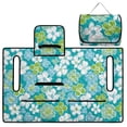 thumbnail image 5 of Pzuqiu Teal Floral Quilted Golf Cart Seat Cover - 2-Person With 4 Pockets, Non-Slip Protector For Golfers Outdoor Golfing, 5 of 9