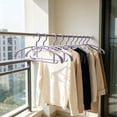 thumbnail image 6 of Lenkho Non‑Slip Plastic Clothes Hangers with Notches, Space‑Saving Heavy‑Duty Garment Hangers, Anti‑Slip Shoulder Notched Hangers for Shirts, Pants, Dresses & Closet Storage, 6 of 6