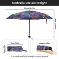 thumbnail image 3 of JSTEL Halloween Town Ghost Folding Umbrella for Rain Sun Travel Mini Lightweight Compact Umbrellas, 3 of 5