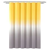 Yellow and Gray Details about  / Lush Decor Umbre Fiesta Shower Curtain 72/" x 72/"