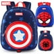 thumbnail image 2 of Mochila de hombre araña de Disney, mochila escolar de dibujos animados de Capitán América para niños, mochila Infantil anit-lost, regalo hola suerte  unisex, 2 of 2