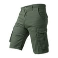 thumbnail image 2 of WREESH Men's Fashion Cargo Shorts Hiking Shorts Outdoor Workout Shorts Solid Color Casual Short Pants with Cargo Pockets Olive Green, 2 of 5
