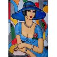 thumbnail image 1 of Cuadros Decorativos 5D bricolaje taladro completo forma redonda mujeres rhinestone diamante dibujo decoración del hogar JShteea Nuevos Originales, 1 of 9