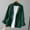 Green, variant on Women's Jackets and Cardigans with Zipper Solid Color Long Sleeved Zipper Pocket Waist Cinching Casual Fall Coat Top