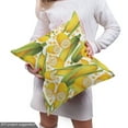 thumbnail image 4 of Ambesonne Corn Fabric by the Yard Upholstery, Vegetable Stalks Illustration, 2 Yards, Yellow Green White, 4 of 4