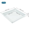 thumbnail image 2 of Uxcell Plastic Square Plant Pot Saucer Flower Drip Tray 4pcs White 6", 2 of 5