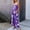 Purple, variant on Spaghetti Strap Bohemian Summer Jumpsuits For Women Tie Dye Pant Rompers Casual Loose Plus Size With Pockets Strapless Pant Rompers Women Women Jumpsuit Long Sleeve off Shoulder Romper Jumpsuit