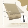 thumbnail image 6 of YYAo Patio Awnings Sun Shade Shelter, Patio Awnings, 6.5' x 4' Manual Retractable Awning, Non-Screw Patio Awning, UV Resistant, Beige, 6 of 11