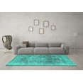 thumbnail image 3 of Ahgly Company Machine Washable Indoor Rectangle Persian Turquoise Blue Traditional Area Rugs, 2' x 3', 3 of 4
