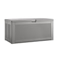 thumbnail image 1 of Rubbermaid Outdoor Easy Install Deck Box, Extra Large, Weather Resistant, Gray for Lawn, Garden, Pool, Tool Storage, Home Organization, 1 of 5