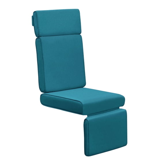UMI Patio Outdoor Recliner Cushion, Waterproof All-Weather Replacement for Patio Chairs Lake blue