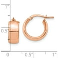 thumbnail image 4 of 14K Rose Gold Jbsp's 6mm High Polished Hoop Earrings (15 X 13.5) Made In Italy le1887r, 4 of 5