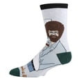 thumbnail image 3 of OoohYeah Mens Funny Bob Ross Crew Socks, Hug A Tree, Novelty Colorful Socks with Seeded Label, 3 of 6