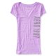 thumbnail image 2 of Aeropostale - Camiseta adornada con logotipo metálico para mujer, morado, mediano Aeropostale Camiseta adornada, 2 of 2