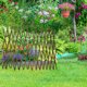 thumbnail image 5 of Valla de jardín, cercas, enredaderas, decoración para exteriores, enrejado de pino con flores artificiales, jardín escalable de madera, 5 of 6