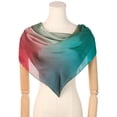 thumbnail image 2 of INSPIRE CHIC Women Gradient Colorful Square Satin Scarves 35" Large Silky Hair Wrap Bandana Gradient Teal Red 35.4x35.4", 2 of 6