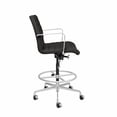 thumbnail image 4 of SOHO Ribbed Drafting Chair - Ergonomically Designed and Commercial Grade Draft Height for Standing Desks (Black), 4 of 4