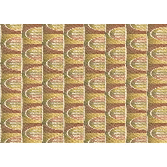 Ahgly Company Machine Washable Indoor Rectangle Transitional Chrome Gold Yellow Area Rugs, 7' x 9'
