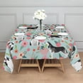 thumbnail image 3 of Husky and Pioneer Flower Square Tablecloth,Waterproof Square Table Cover,Wipeable Spillproof Washable Table Cover for Home Kitchen Party Decor 42"X42"(107x107cm), 3 of 6