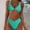 Mint Green, variant on Bzhegqhd Womens Bikinis High Waist Sexy,Swimsuits for Women 2 Piece Hawaiian Tropical Print Swim Cami Bra and Ruffles Bathing Sets Beachwear