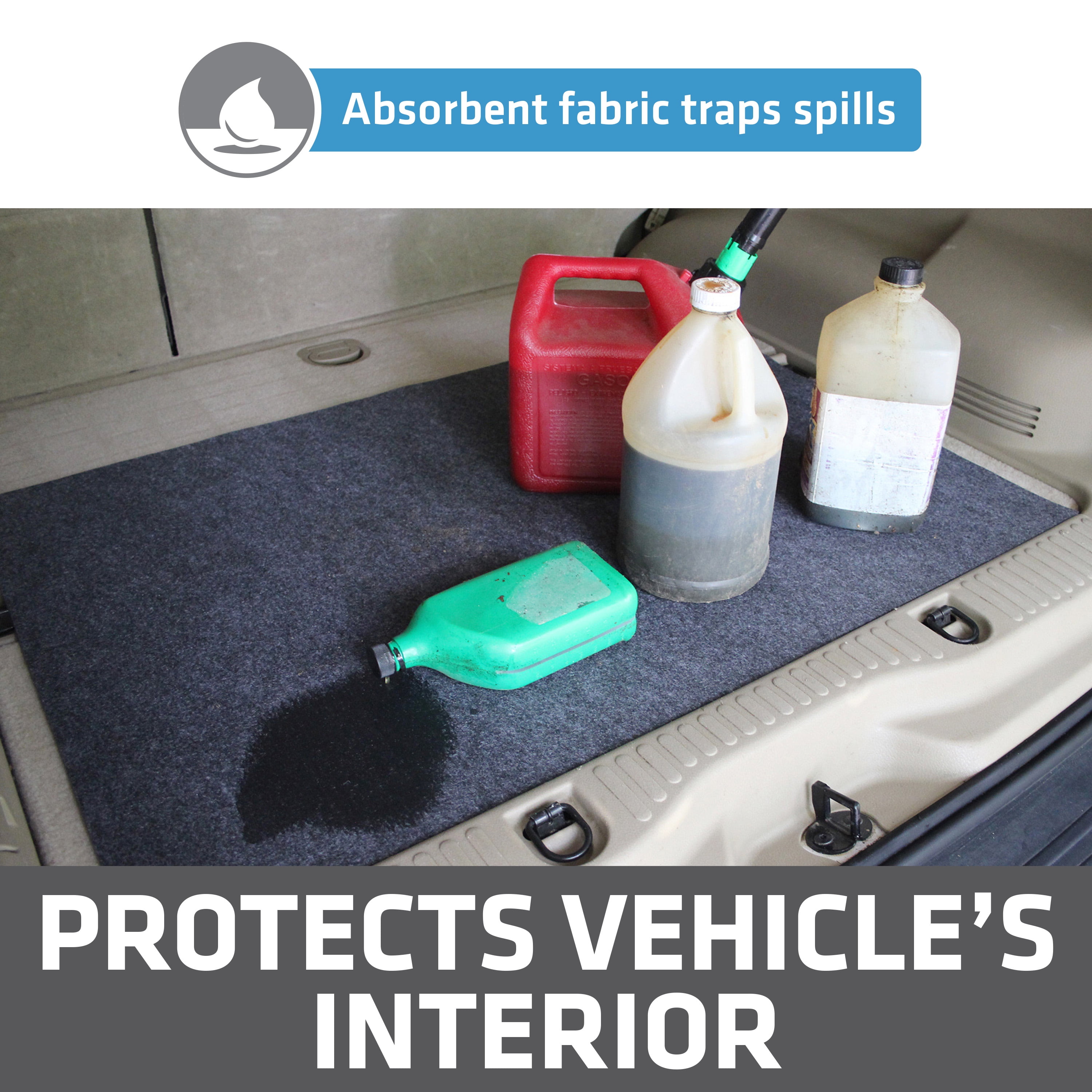 Armor All Oil Spill Mat, Premium Absorbent Oil Mat – Reusable – Oil Pad