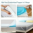 thumbnail image 6 of 4 inch Memory Foam Mattress Topper, Dual Layer Mattress Topper with Removable & Washable Cover, 6 of 8