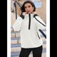 thumbnail image 4 of Sudadera de Mujer con Media Cremallera, Suave y Extragrande, con Bolsillos, Cálida y Afelpada. XL, 4 of 8