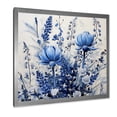 thumbnail image 2 of Designart "Blue Bonnets Blossom Mosaic" Blue Bonnets Picture Framed Wall Decor, 2 of 5