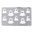 thumbnail image 2 of Halloween Cute Ghost Shaggy Bath Mat, Fluffy White Ghost Tufted Doormat, Non Slip Absorbent Floor Rug, for Bathroom, Bedroom, Halloween Home Decor, 2 of 7