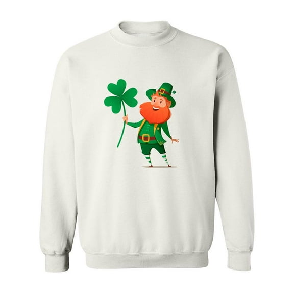 Leprechaun And Clover Sweatshirt Men -Image by Shutterstock, Male 5X-Large
