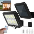 thumbnail image 1 of Outdoor Solar Wall Lights 3 Lighting Modes Security Light with 120 Degree Angle Motion Sensor Flood Light IP65 Waterproof Remote Control for Front Door Balcony Barn Garage, 1 of 9
