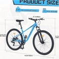 thumbnail image 5 of JERFIT 29" Adult Mountain Bike for Men & Women, 8-Speed Gears, Front Suspension Fork, Double Disc Brakes, 29-Inch All-Terrain Tires, Steel Frame, Blue, 5 of 6