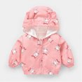 thumbnail image 4 of zuwimk Boys Girls Waterproof Rain Jacket Lightweight soft lining Kids Windbreaker Hooded Coat Easy to Fold(12-18 Months,Pink), 4 of 4