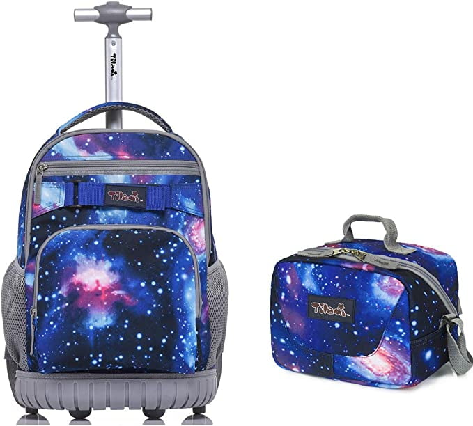 Tilami Rolling Backpack Laptop 18 inch with Lunch Bag