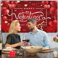 thumbnail image 2 of 1pc Large Valentine's Day Backdrop Banner, Happy Valentine's Day Background, Flowers Love Heart Valentines Day Decorations Backdrop for Valentine Party Supply Wedding Propose Marriage (180cm×115cm C), 2 of 4