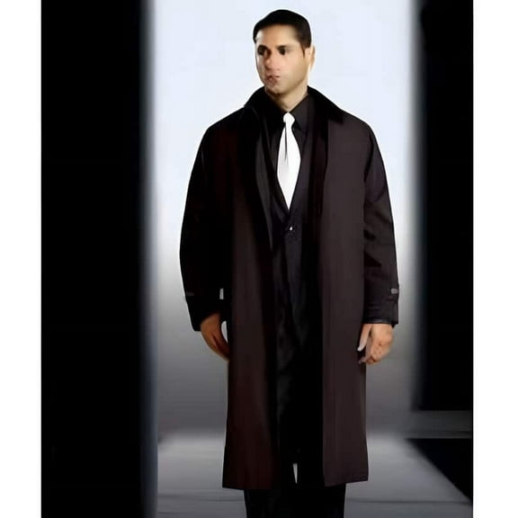 Man Made Fiberester/Nylon Long length Rain Coat - Dress Coat Cheap Priced Available In Big & Tall Sizes Trench Coat(Snap Off Liner)