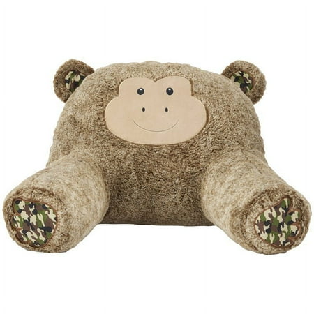 UPC: 0798019081973 | Mina Victory Plush lines Seat Back Monkey 21 X 16 Brown Indoor Plush Animal