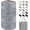 Silver, variant on Polyester Macrame Cord 3mm x 109 Yards Sparkle Metallic Yarn for Crocheting, Glitter Crochet Bags, Basket, Wall Hangings, Plant Hangers, DIY Crafts (Gray + Silver) Gray Silver