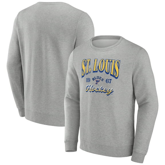 Men's Fanatics Gray St. Louis Blues Nimbus Fleece Pullover Sweatshirt