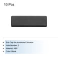 thumbnail image 3 of Unique Bargains Standard Plastic Rectangle Aluminum Extrusion End Cap Black 90x30mm Trolley, Fish Tank Rack, Storage Rack 10Pcs, 3 of 6